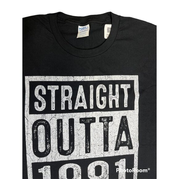 Straight Outta 1991 Birthday gift, Men's T-Shirt Dirty thirty Size L New (C9) - Picture 4 of 4